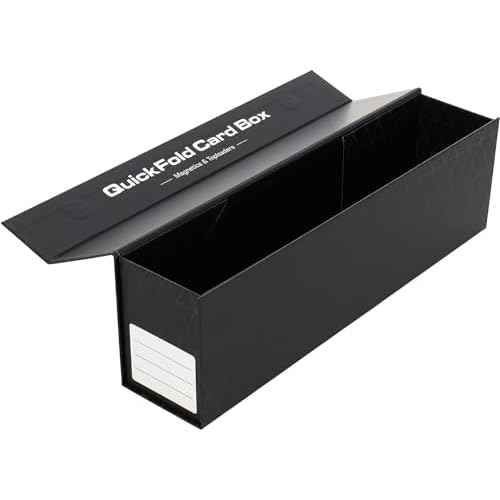 BCW QuickFold¢ç Card Storage Boxes for Magnetics & Toploaders ? 9 Pack | Trading Card Holder Box with Magnetic Closure | Easy Fold Assembly for Sports and TCG Cards