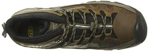 KEEN Men's Targhee 3 Mid Height Waterproof Hiking Boots, Bungee Cord/Black, 10.5