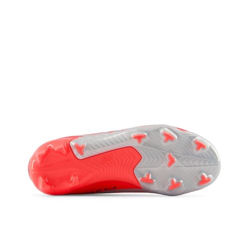 New Balance Unisex-Child Furon Team Jnr FG V8 Shoe - Energy Red/Navy/Light Cyclone 2.5 Little Kid