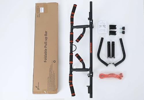 2025 Upgrade Pull up Bar for Doorway with Folding Handle, Door Pull up Bar Door Frame Multi-Grip Upper Body Trainer, 440lb Capacity, Indoor Fitness for Home Gym Strength Training