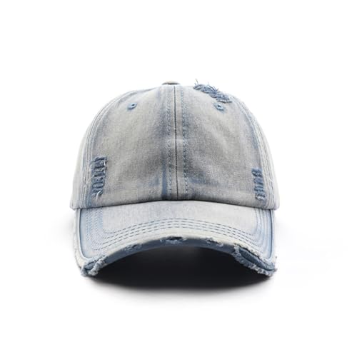 Washed Distressed Vintage Baseball Cap Unconstructed Cotton Dad Hat Trendy Trucker Hat for Womens Mens Headwear