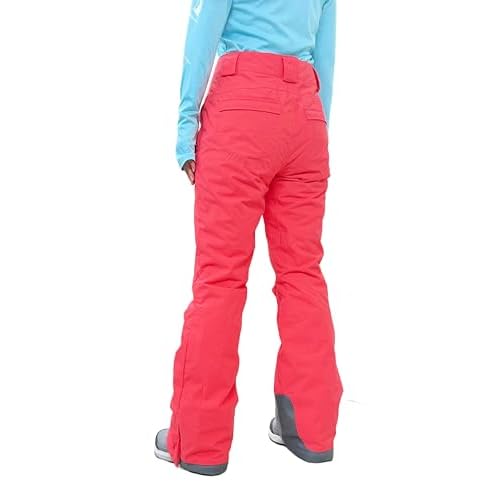 Columbia Women's Arctic Trip Snow Omni Heat Waterproof Pants (Large, Mountain Red 614)