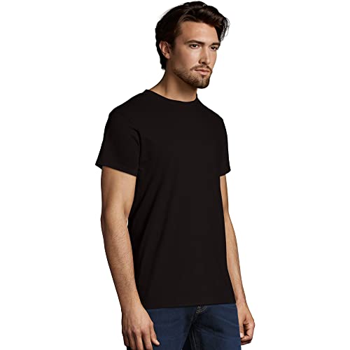 Men's Black Large Cotton T-Shirt Pack of 2 - Comfortable, Breathable, Versatile