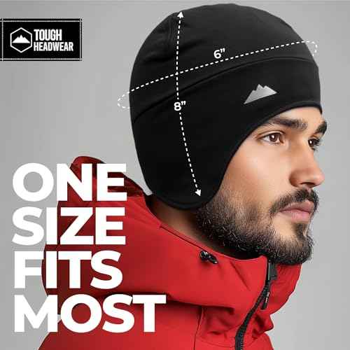 Tough Headwear Thermal Skull Cap - Moisture-Wicking Running Beanie Helmet Liner - Warmth & Cycling Apparel