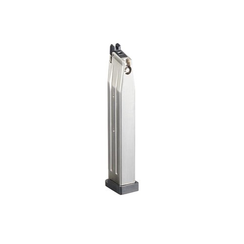 Lancer Tactical Knightshade Extended Airsoft Magazine 45 Round Hi-Capa Green Gas (Silver)