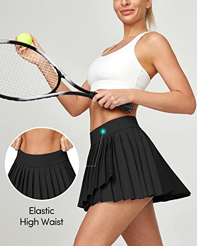 Women’s Tennis Skirt with Pockets High Waist Pleated Athletic Skort