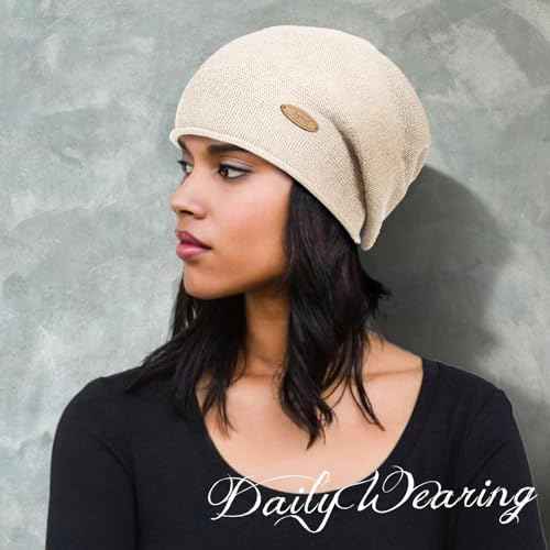 Slouchy Knit Beanie Hats for Women Winter Warm Cashmere Knitted Wool Hats Soft Ski Cap Ladies Beanies Chemo Hat