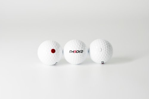 SHOCK'D GOLF BALLS - The World's Loudest Golf Ball - Viral Prank Ball (Sleeve of 3, Novelty) - White Dot Botton