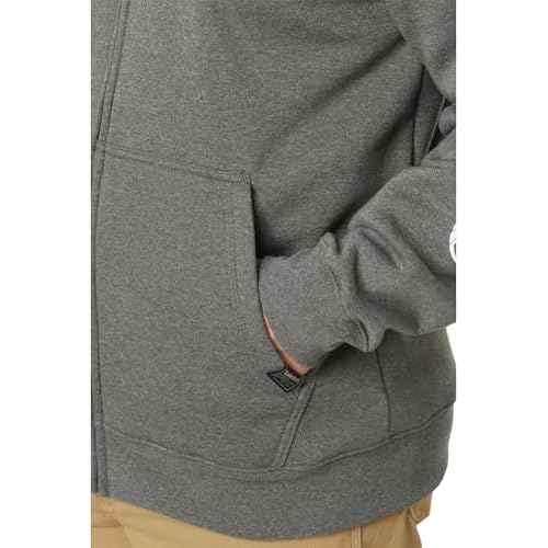 Timberland PRO Men's Hood Honcho Sport Full-Zip Hooded Sweatshirt, Dark Charcoal Heather/White, Medium