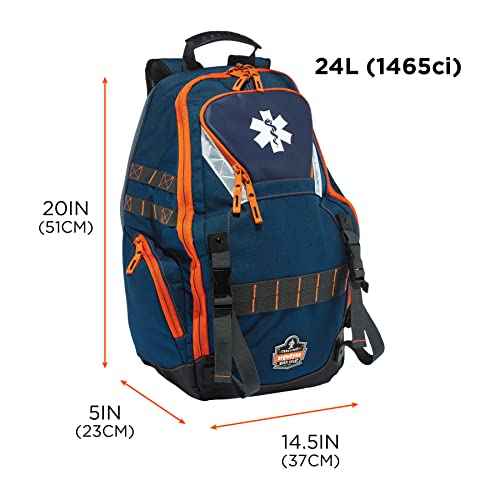 Ergodyne Arsenal 5244 Medic First Responder Trauma Backpack Jump Bag for EMS, Police, Firefighters, Blue