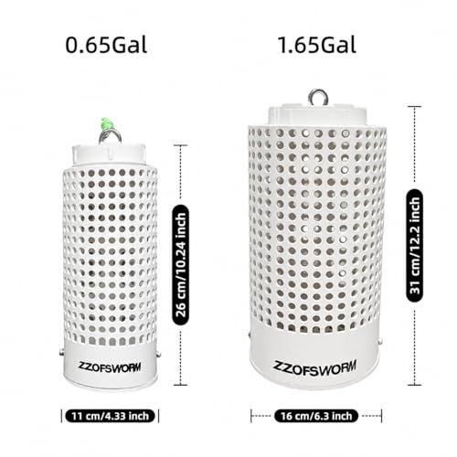 Small PVC Fish Bait Cage with 316 Stainless Steel & Glow Rope for Saltwater Fishing