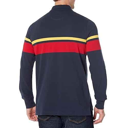 Brooks Brothers Men's Long Sleeve Chest Stripe Polo Shirt