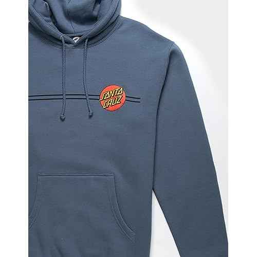 SANTA CRUZ Classic Dot P/O Hooded Heavyweight Sweatshirt Storm Blue XL Mens