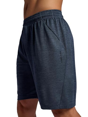 Men's Lightweight Breathable Shorts - 9 Inch Inseam, Large / Cool Grey Heather