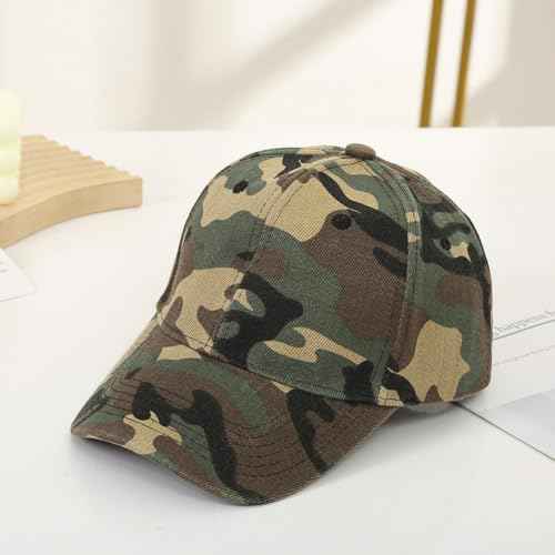 Malaxlx Baseball Cap for Men Women Adjustable Outdoor Sports Hat American Flag Camo Classic Style