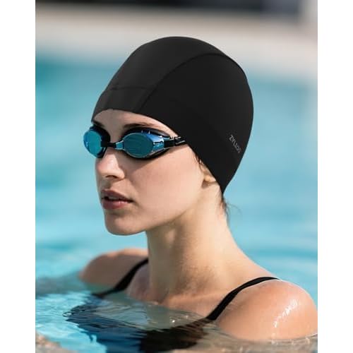 Zylioo Oversize XXL Cloth Swim Cap,Large Fabric Swimmer Caps for Big Heads,Breathable High Elasticity Swimming Cap