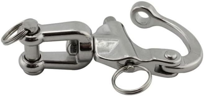 2Pcs Marine Swivel Snap Shackle, 316 Stainless Steel Quick Release Diving Clips Swivel Snap Hook for Sailboat Spinnaker Halyard Yacht