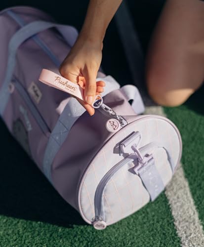 Pusheen Lilac Gym Duffel Bag 38L with Shoe Compartment - Polyester Travel Bag