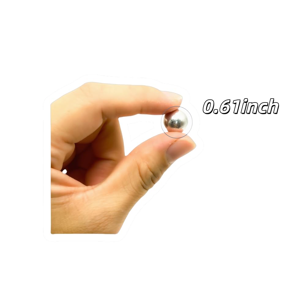 150 Rounds .61 Cal Kinetic Projectiles Compatible with Byrna CL, 0.61 Caliber Aluminum Self Defense Balls Can Be Used for Target Practice and Home Defense