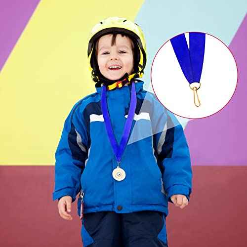 30 Pieces Award Ribbon Medal Ribbons Neck Ribbons for Medals Flat Medal Lanyards Ribbon Lanyard with Snap Clips for Competitions Sports Meeting Party Student Awards