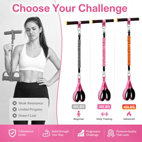 20-40LBS Resistance Bands Set with Handles for Full Body Workout