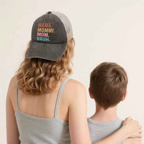Mama Mommy Mom Bruh Mothers Day Baseball Cap Women's hat AllBlack dad hat Gifts for Men Outdoor Hat