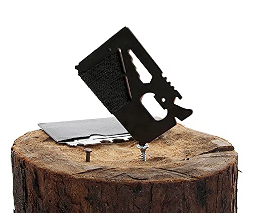 14-in-1 Credit Card Size Survival Tool Wallet Multitool for Camping & Emergency