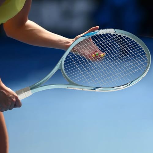 Blue and White Tennis Racket Set for Adults - 27 Inch, 2 Pack with Balls, Bag & Grip Tape — Beginner Friendly