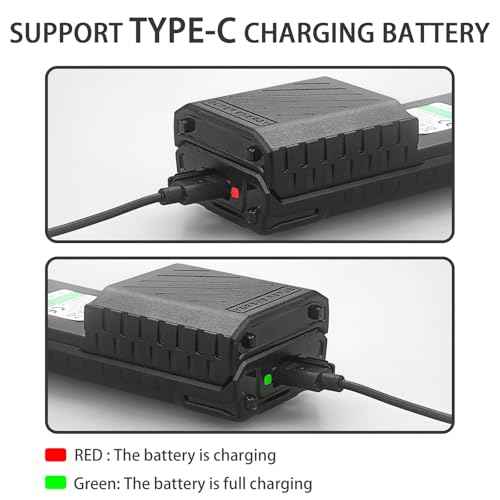 BAOFENG AR-5RM Battery,6800mAh High Capacity 5RM Extended Rechargeable Battery USB-C Charging 7.4V UV-5RM UV-5RH PRO GM-5RH UV-5G Plus GMRS 5RM Series Two-Way Radio (2 Pack+USB-c Charging Cable)