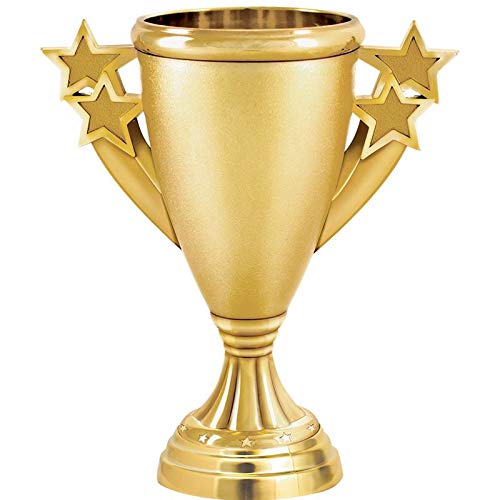 Crown Awards Gold Cup Trophy, 5 1/4" Gold Starburst Recognition Trophy with Custom Engraving, 1 Pack