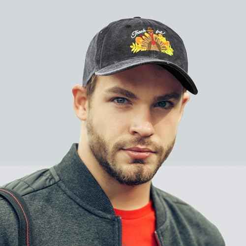 Embroidered Baseball Cap for Women Men Vintage Adjustable Washed Distressed Denim Baseball Hat