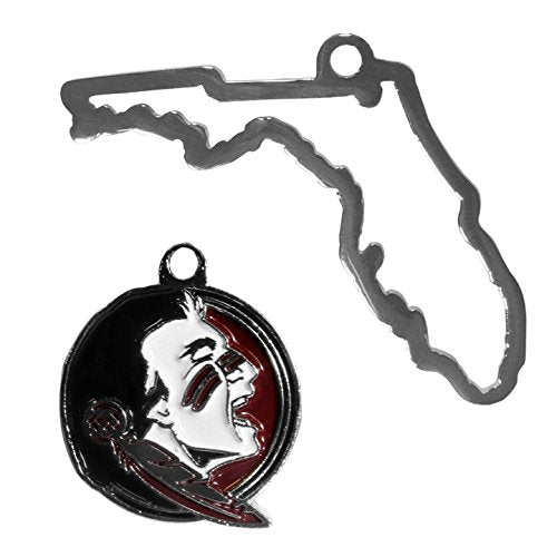 NCAA State Charm Necklace - Florida State Seminoles, 18 Inch, Team Colors