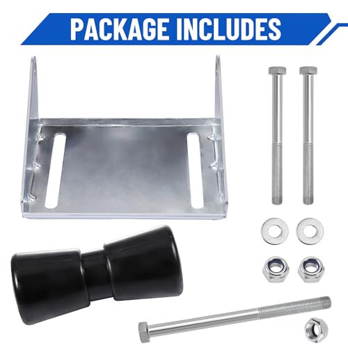 8-Inch Boat Trailer Rollers with Brackets Keel Assembly Kit