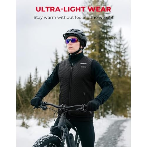KEMIMOTO Heated Vest for Men with Battery Pack Included, Lights-out Design, Electric Warming Vest for Hunting Winter Sports