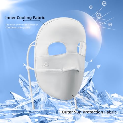 Women Anti UV Full Face Cover UPF 50+ Summer Breathable Face Mask Sunscreen Sports Neck Gaiter SLF5M038T
