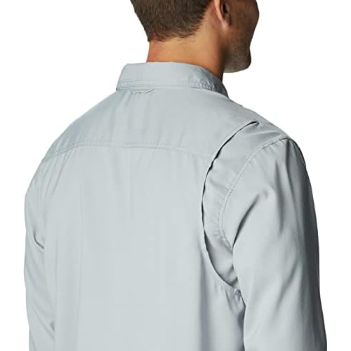 Columbia Men's Utilizer Woven Long Sleeve, Grey, Medium