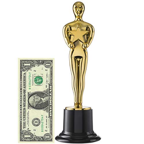 Prextex 10-Inch Gold Award Trophy for Trophy Awards and Party Celebrations, Award Ceremony, and Appreciation Gift,