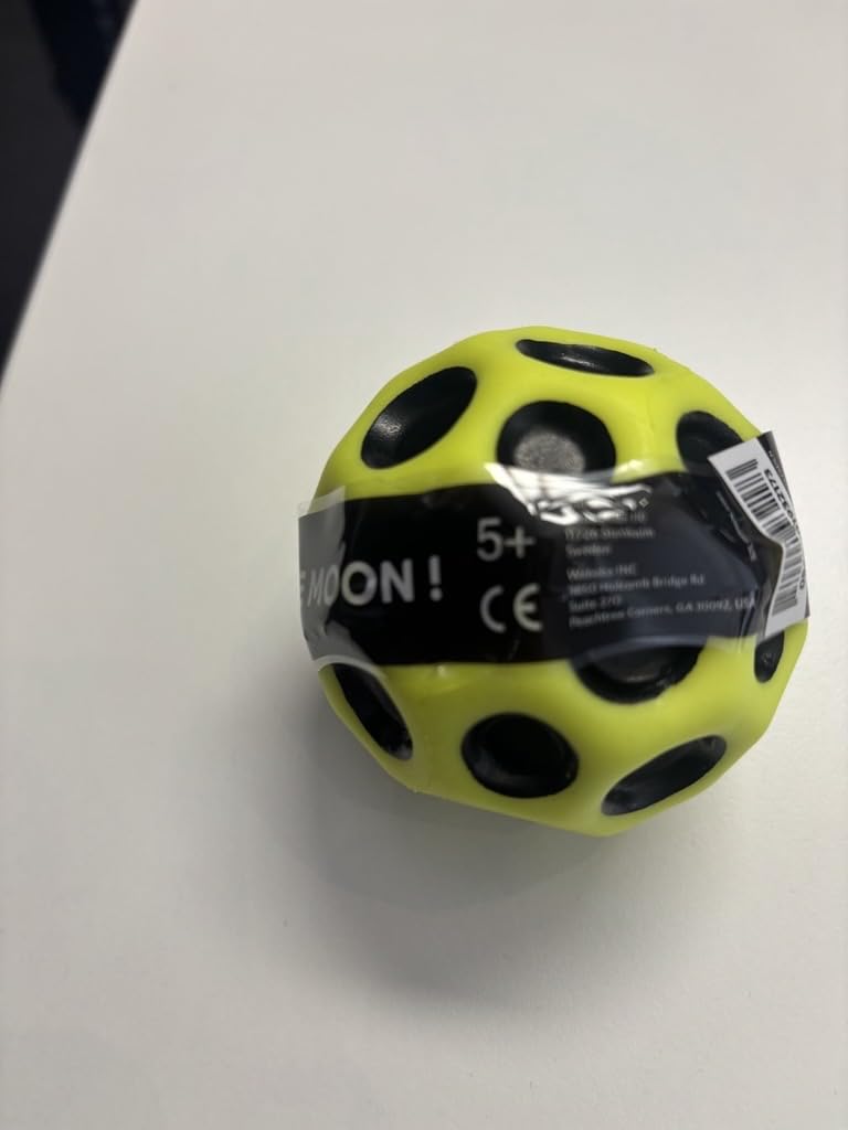 Waboba The Original Moon Ball - Hyper Bouncy Ball – Makes Pop Sound When Bounced - All Ages Extreme Bounce & Fun - Perfect for Active Play & Indoor or Outdoor Games - Yellow