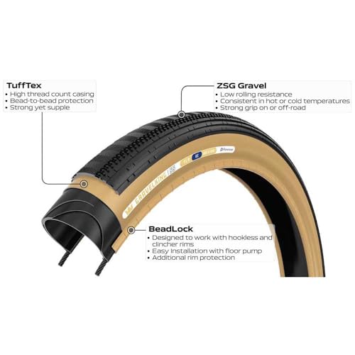 Tubeless Ready Folding Gravel Tire - Panaracer Gravelking SS 650B x 43C Black/Brown Classic