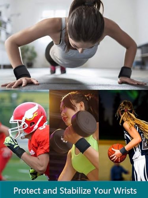 Wrist Brace, 2 PACK Wrist Wraps for Carpal Tunnel for women and men. Wrist Straps Suitable for Various Activities Sports, Exercises. Flexible, Highly Elastic, Adjustable, Comfortable and Multi-Functiona