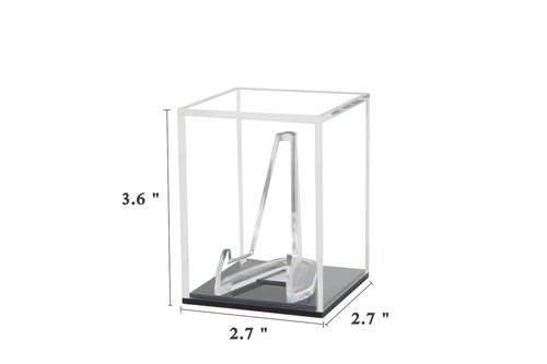 Championship Ring Display Case Baseball Rings Clear Challenge Military Coin Display Case Box Stand Holder UV Protection