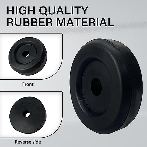 3.4-Inch Boat Trailer Rubber Keel Roller End Caps - Pack of 2, Black