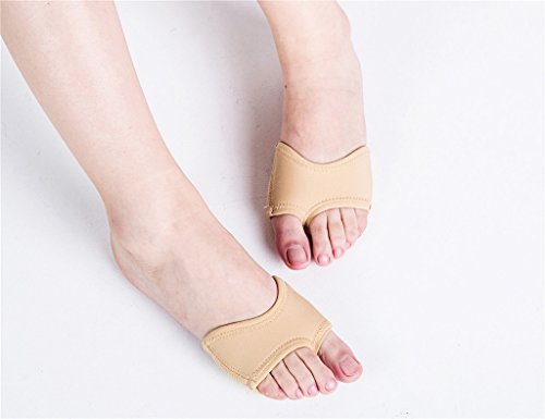 Missfiona Women's Neoprene Half Sole Lyrical Dance Shoes - Medium / Nude