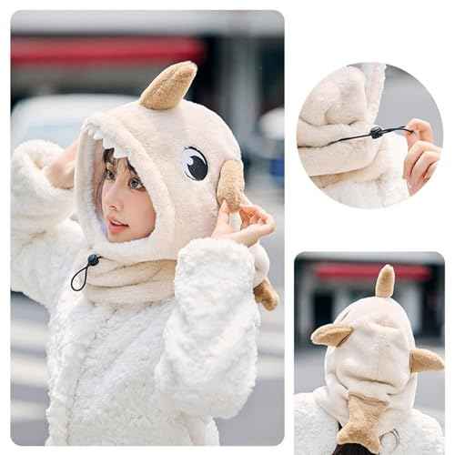 Ski Helmet Cover,Cute Shark Hood Ski Mask,for Women Men Riding Skiing Climbing