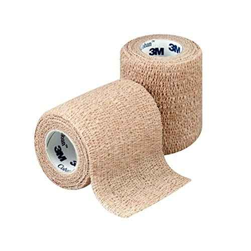 3M Coban Self-Adherent Wrap, Self Adherent Wrap Used to Secure Dressings and Other Devices, Compress or Protect Wound Sites and Immobilize Injuries, Tan, 2"x 5yds, Box of 36 Rolls