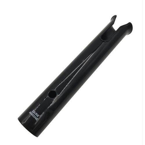 ISURE MARINE 2-Pole Black ABS Plastic Single Tube Multi-Function Fishing Rod Holder, 12" Width, 2" Inlet Diameter