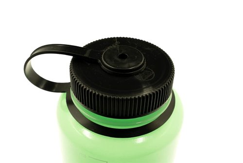 Nalgene Sustain Tritan BPA-Free Water Bottle Made with Material Derived from 50% Plastic Waste (Using ISCC Certified Mass Balance), 48 OZ, Wide Mouth, Glow Green