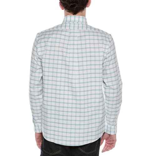 Brooks Brothers Mens Regular Fit All Cotton Mixed Plaid Embroidered Dress Shirt,