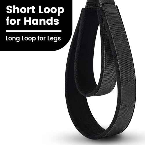 2PCS Comfortable Enhanced Thickness Pilates Double Loop Strap - D-Ring Strap for Home Gym & Yoga Workout Accessories