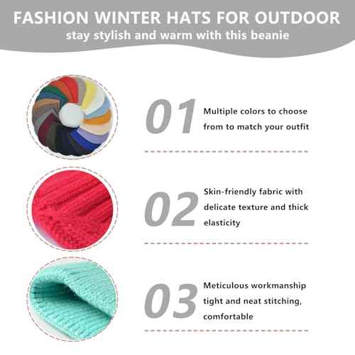 Skull Cap Beanie for Men and Women Warm Winter Hats Knit Beanie Toque for Daily Use